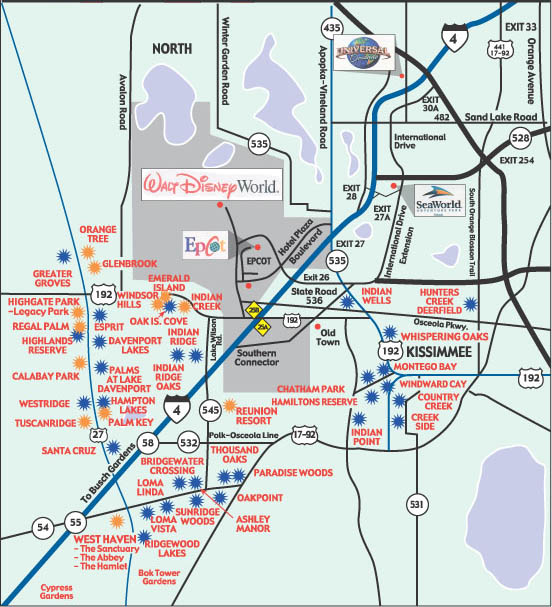 Map Of Orlando Villas Island Maps